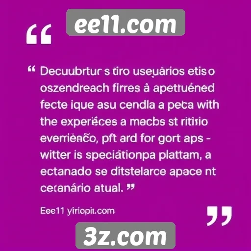 Feedback de usuários sobre a experiência no ee11.com